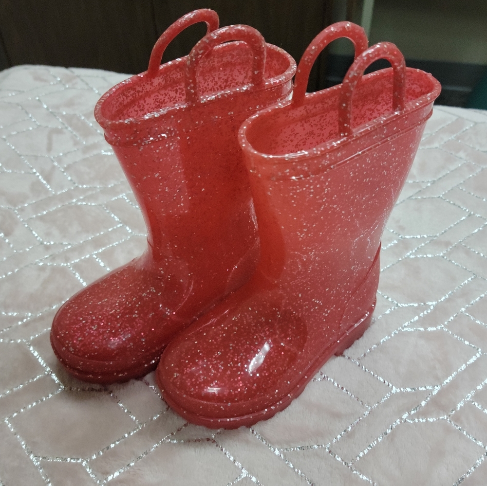 Sparkly rain boots. Toddler size 7